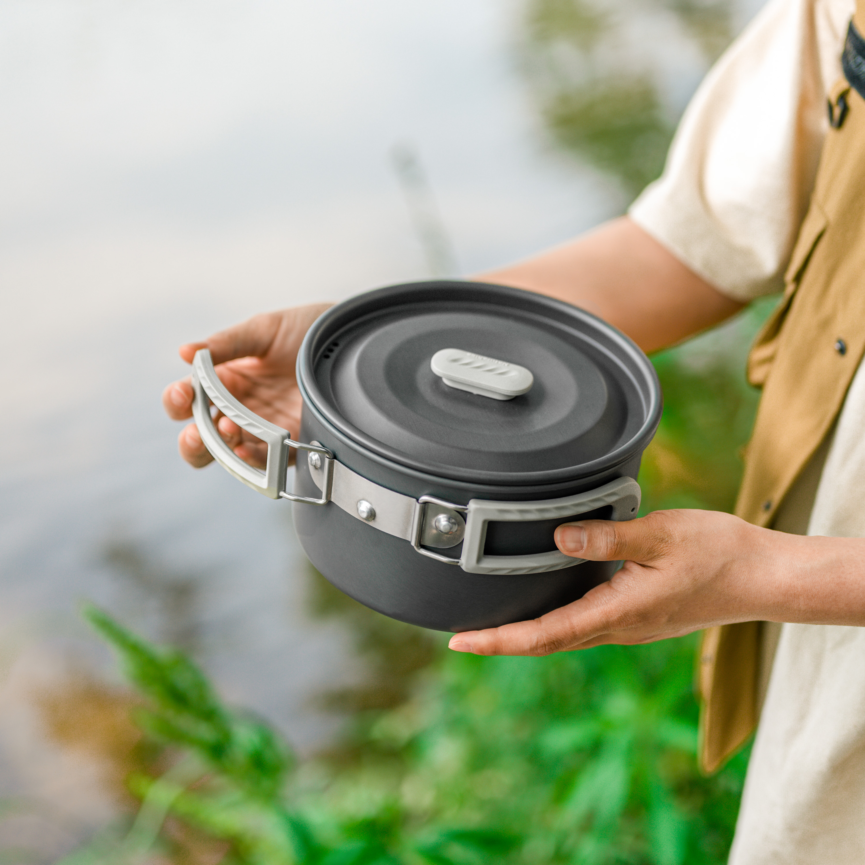 Naturehike hliníková sada nádobí pro 2-4 osoby var. 2. - 730g